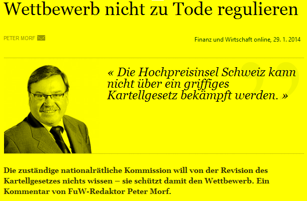 Kommentar von Peter Morf, FuW